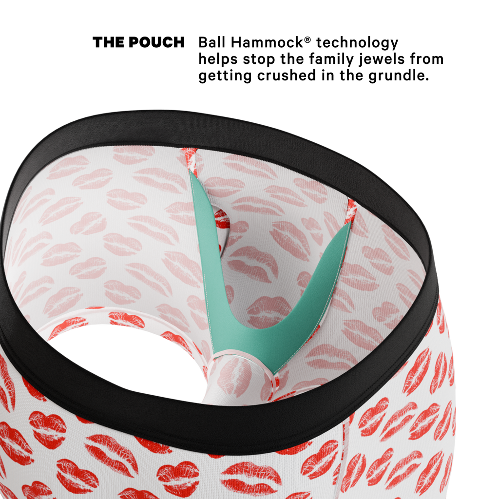 The Pucker Up | Lipstick Kiss Ball Hammock® Pouch Trunks Underwear - Shinesty
