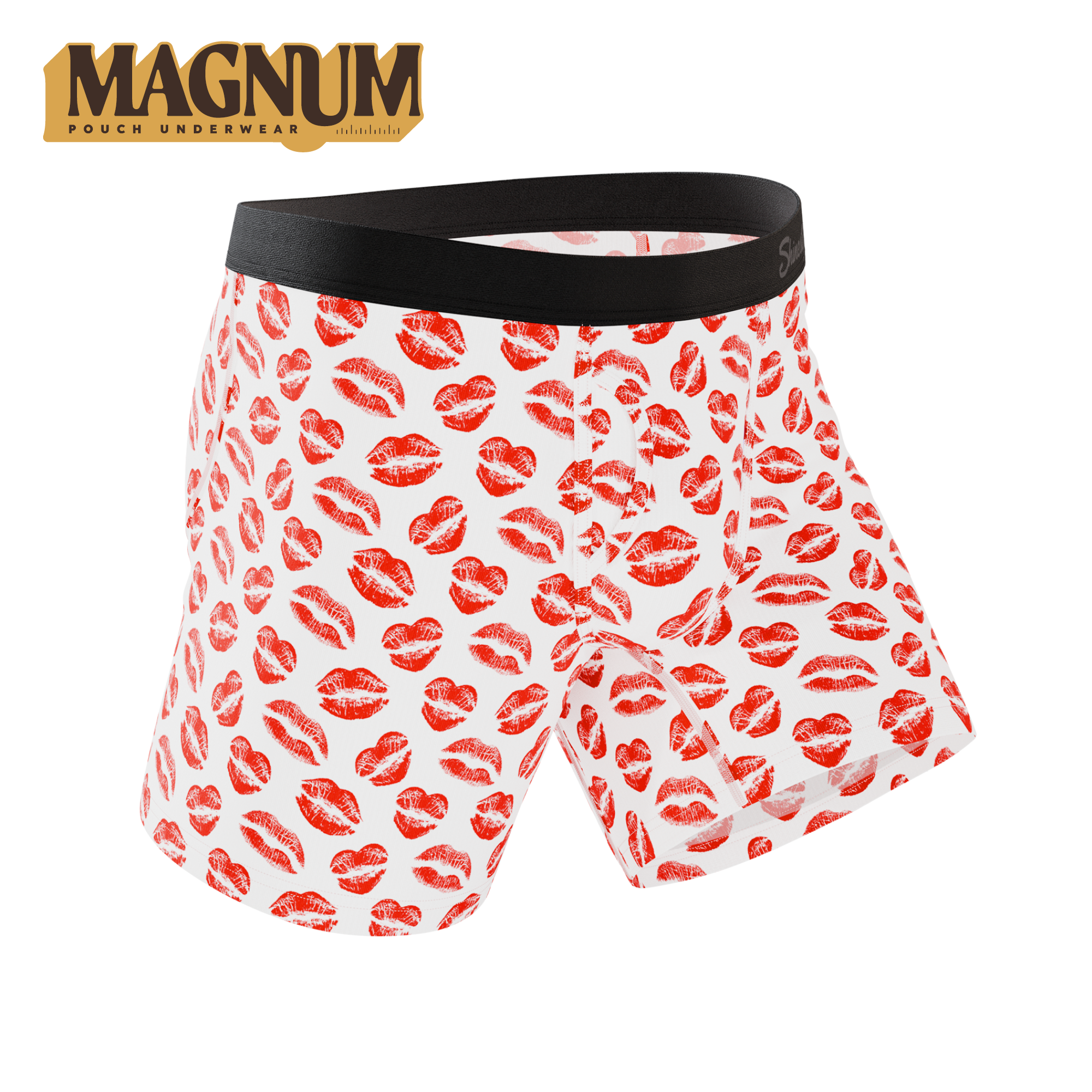 The Pucker Up | Lipstick Kiss Ball Hammock® Magnum Big Pouch Underwear - Shinesty