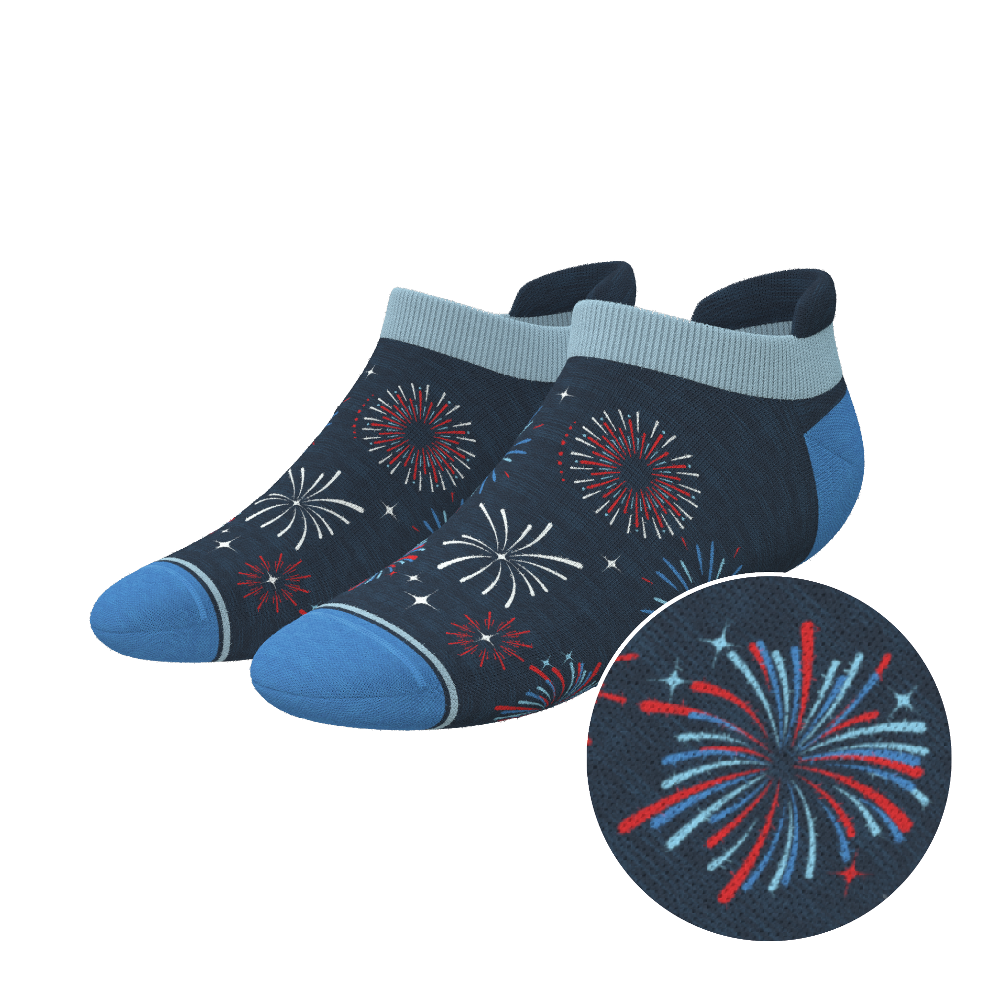 The Pyrotecnips | Naughty Fireworks Heel Hammock™ Ankle Socks - Shinesty