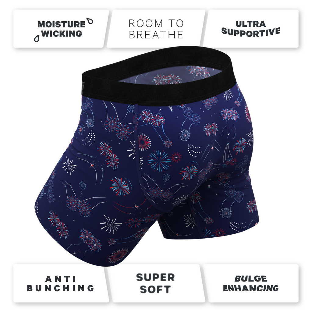 The Pyrotecnips | Naughty Fireworks Ball Hammock® Pouch Underwear - Shinesty