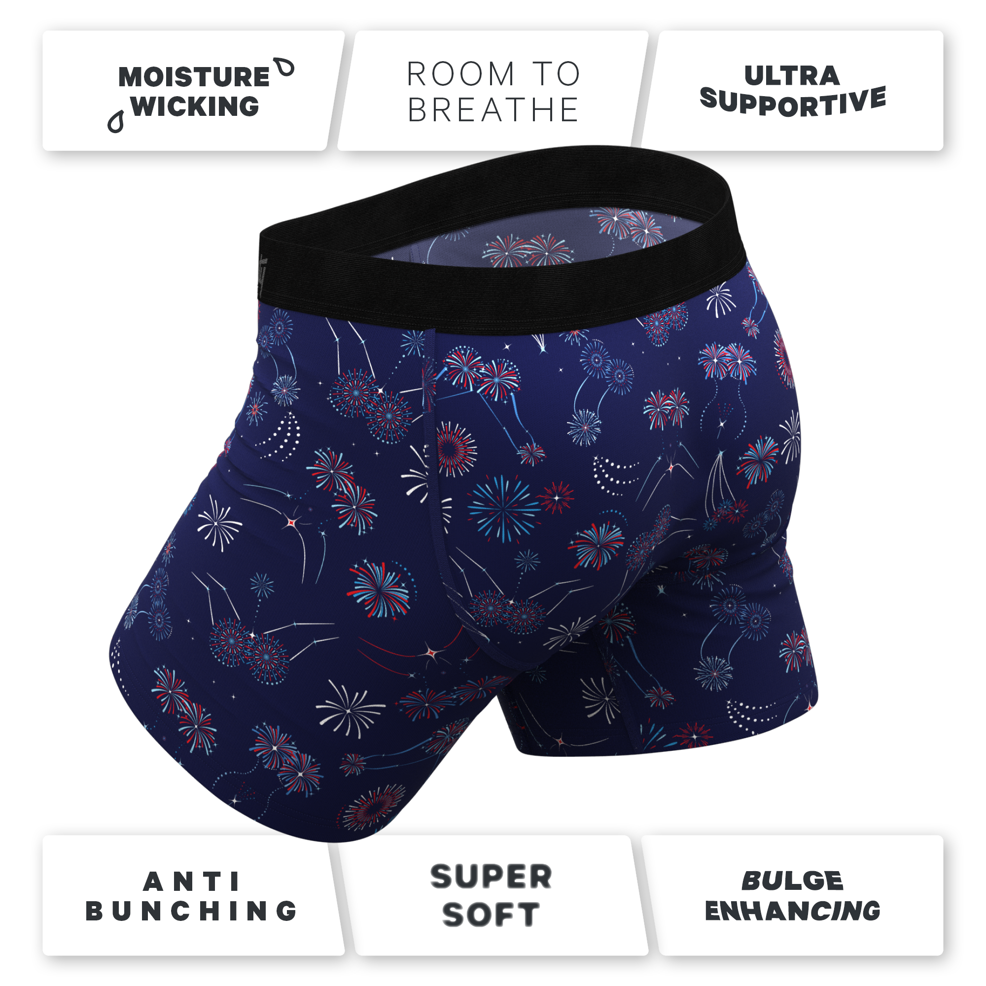The Pyrotecnips | Naughty Fireworks Ball Hammock® Pouch Underwear - Shinesty