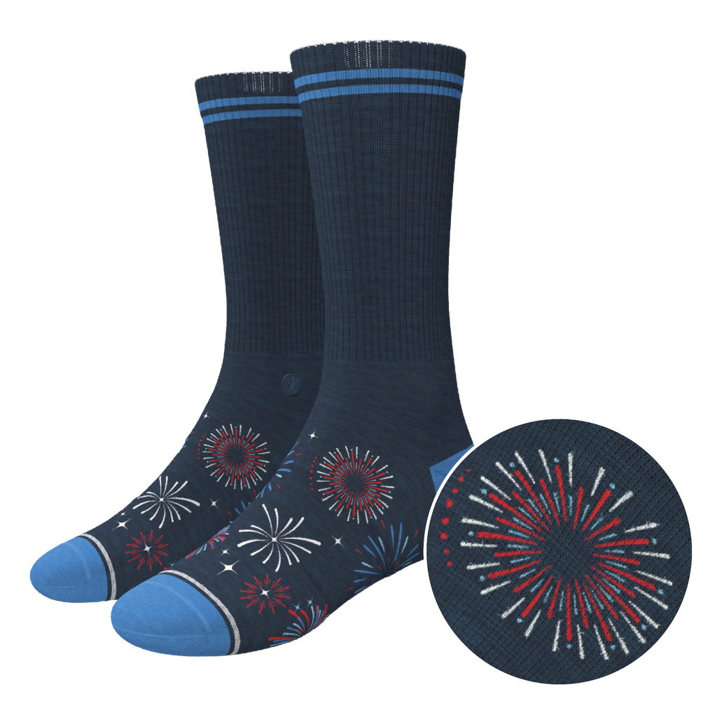 The Pyrotecnips | Naughty Fireworks Heel Hammock™ Crew Socks - Shinesty