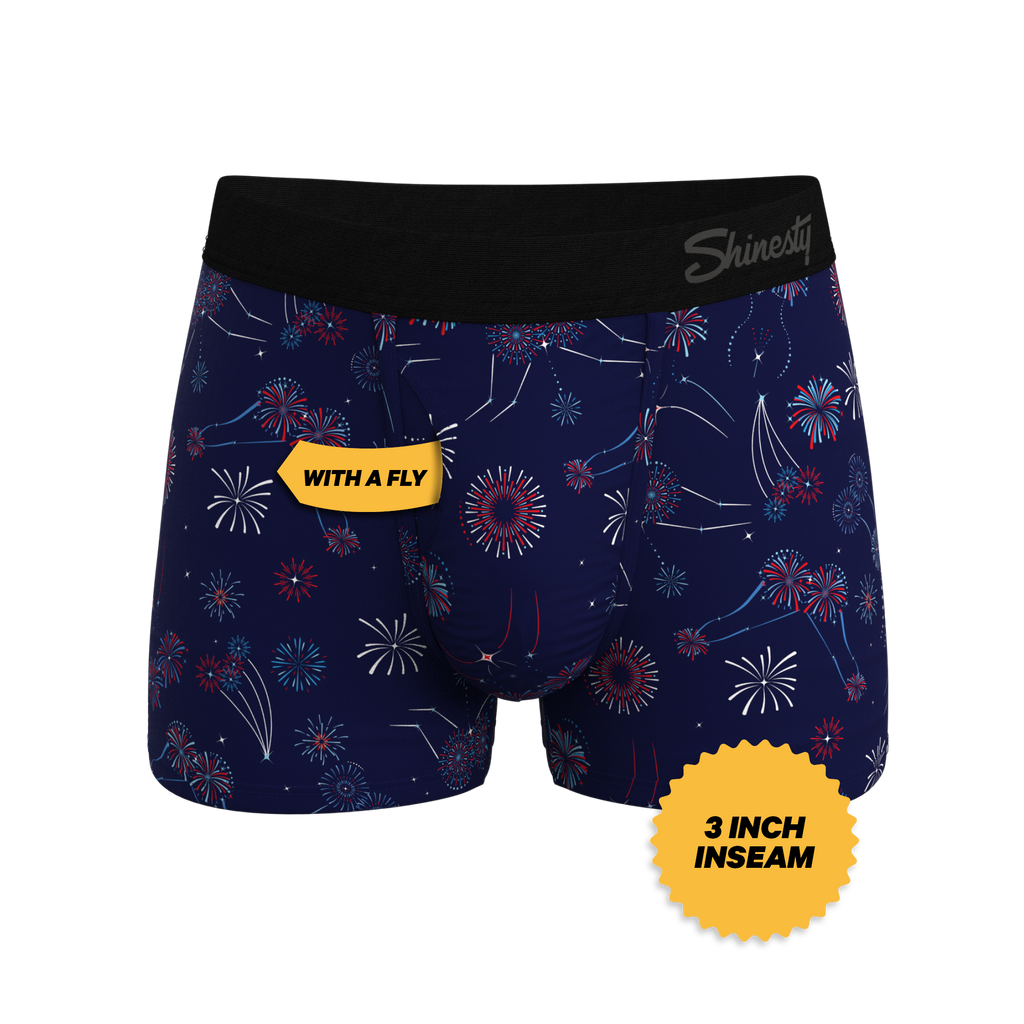 The Pyrotecnips | Naughty Fireworks Ball Hammock® Pouch Trunks Underwear - Shinesty