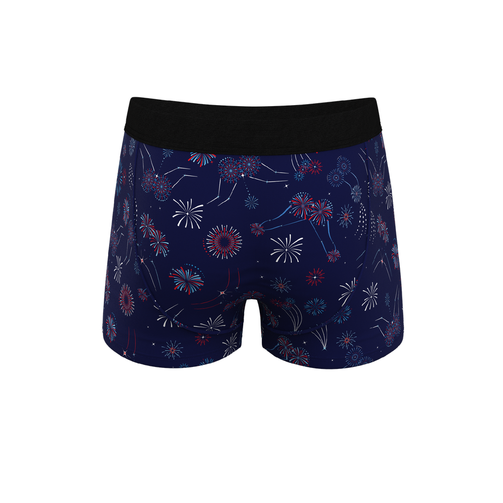 The Pyrotecnips | Naughty Fireworks Ball Hammock® Pouch Trunks Underwear - Shinesty