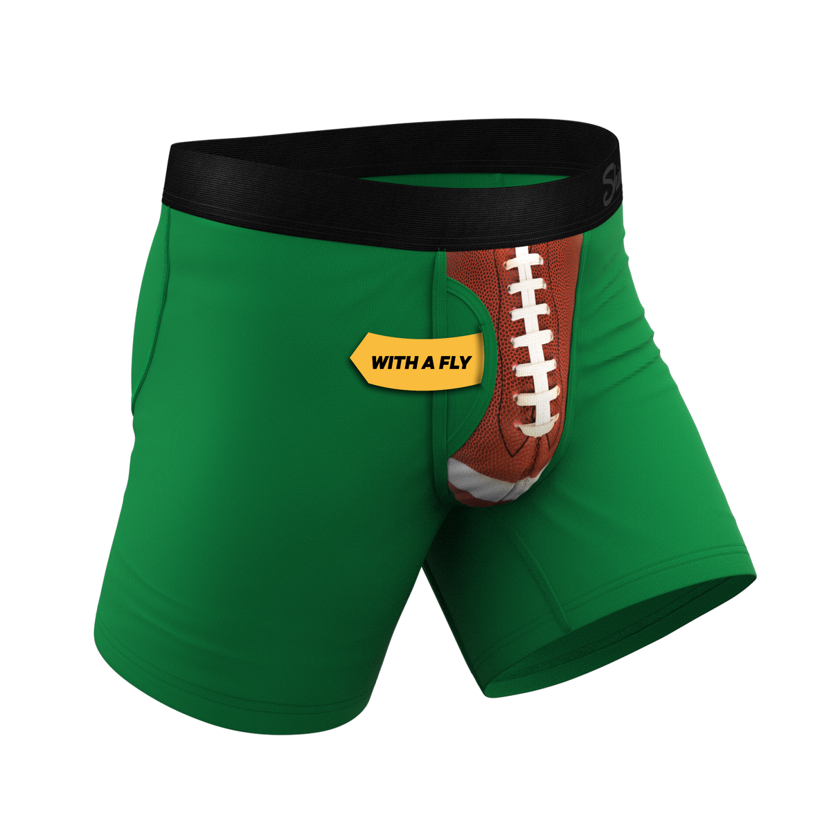 The Quarterback Sack | Football Ball Hammock® Pouch Underwear With Fly - Shinesty