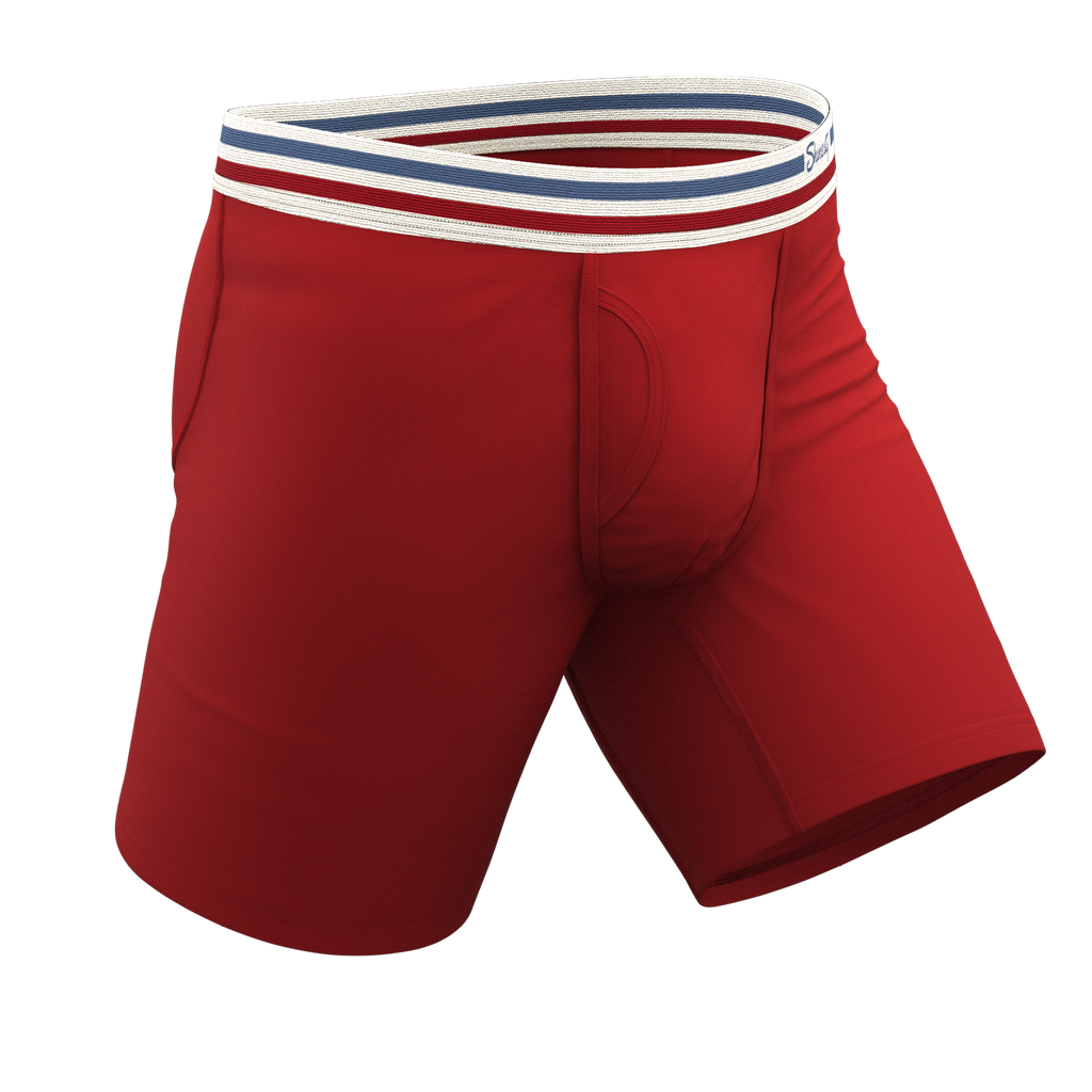 The Ready or Not | Bright Red Retro Ball Hammock® Boxer - Long Leg - Shinesty