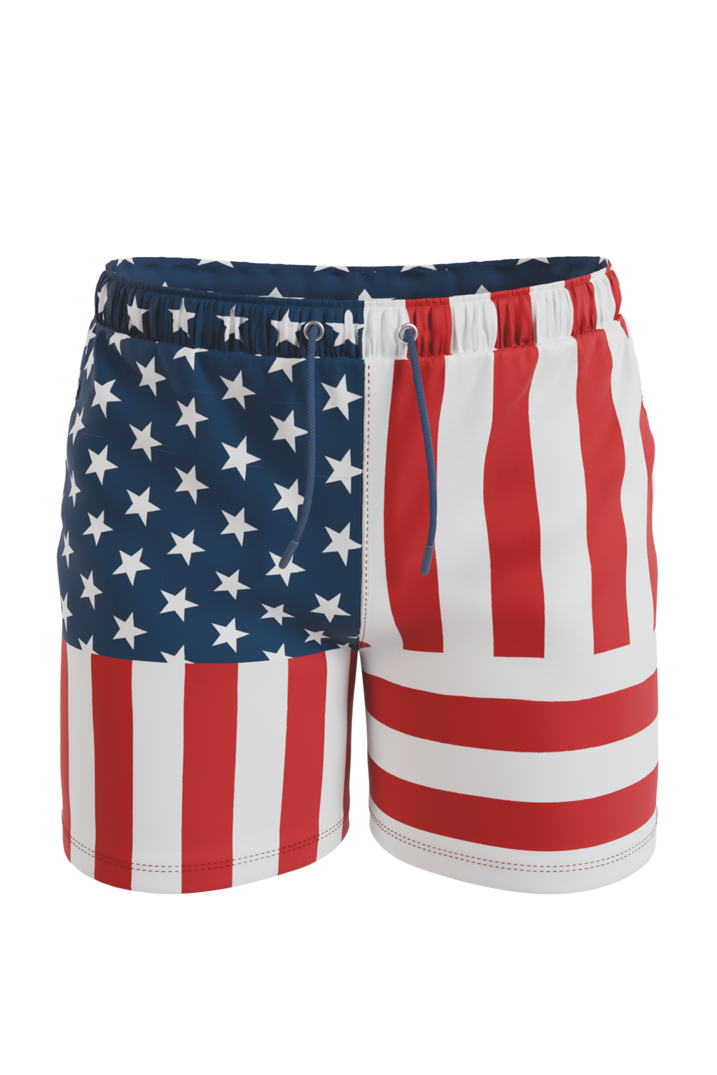 The Reagans | American Flag Patch Ball Hammock® Pouch 8" Swim Trunks - Shinesty
