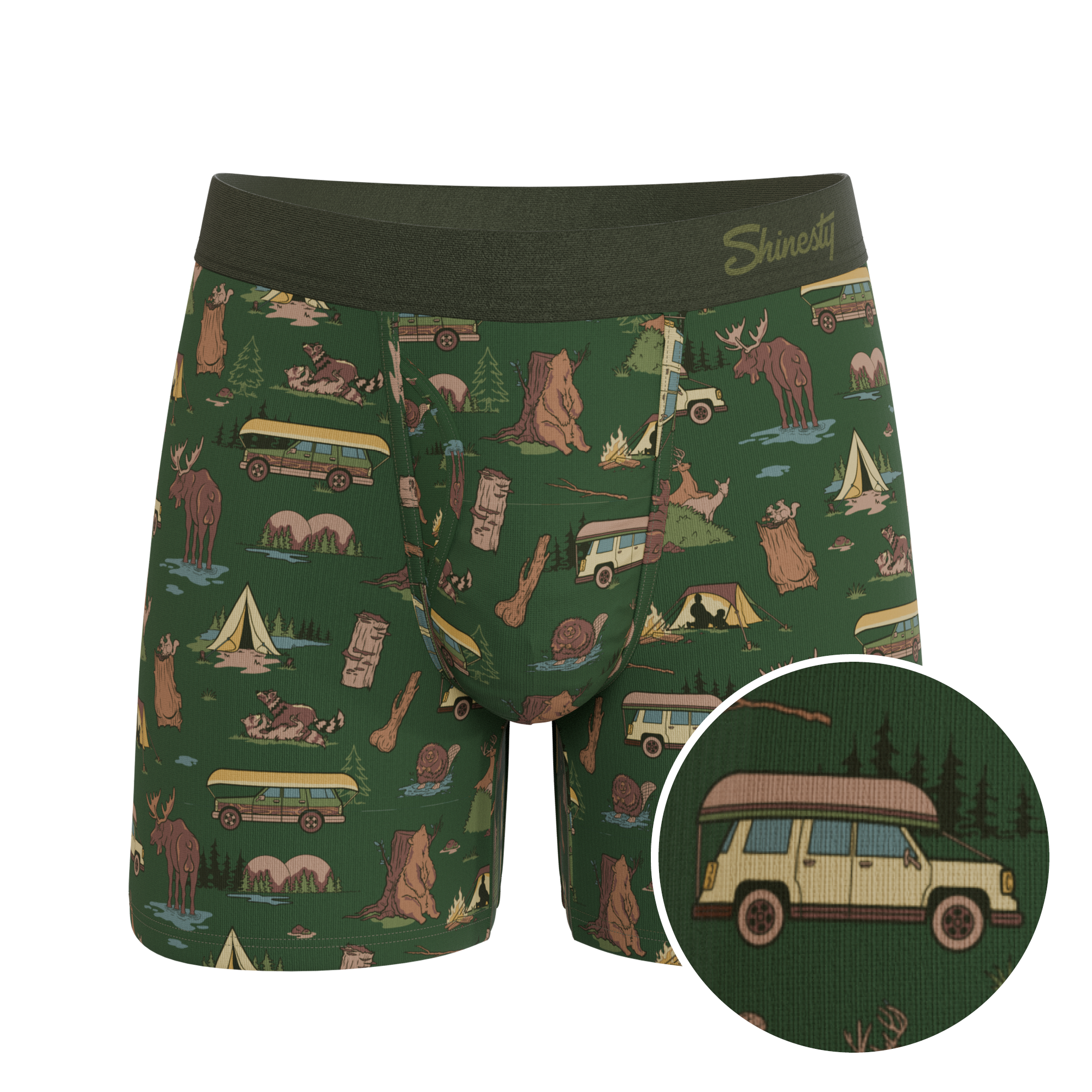 The Really Happy Camper | Camping Ball Hammock® Pouch Underwear With Fly - Shinesty