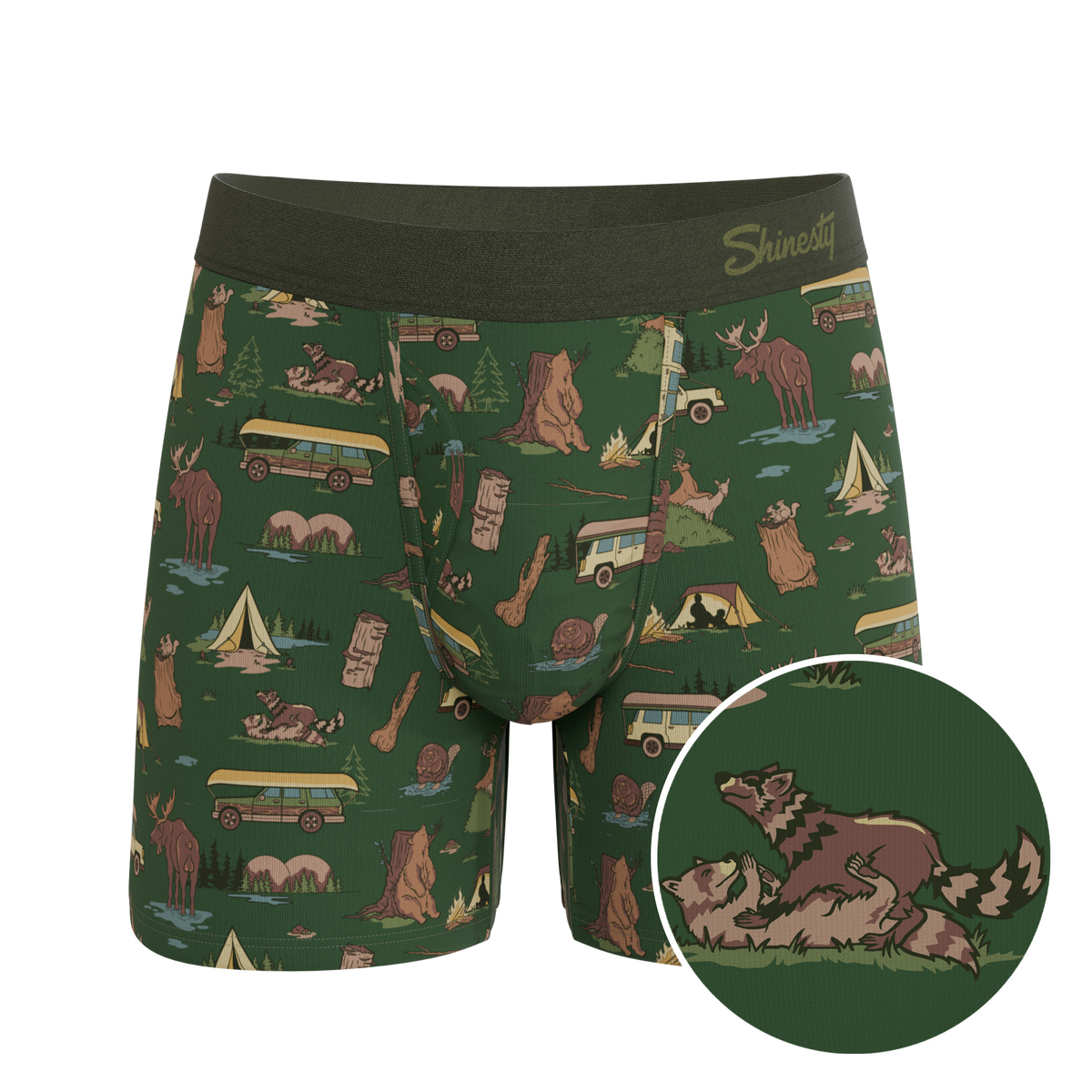 The Really Happy Camper | Camping Ball Hammock® Pouch Underwear With Fly - Shinesty