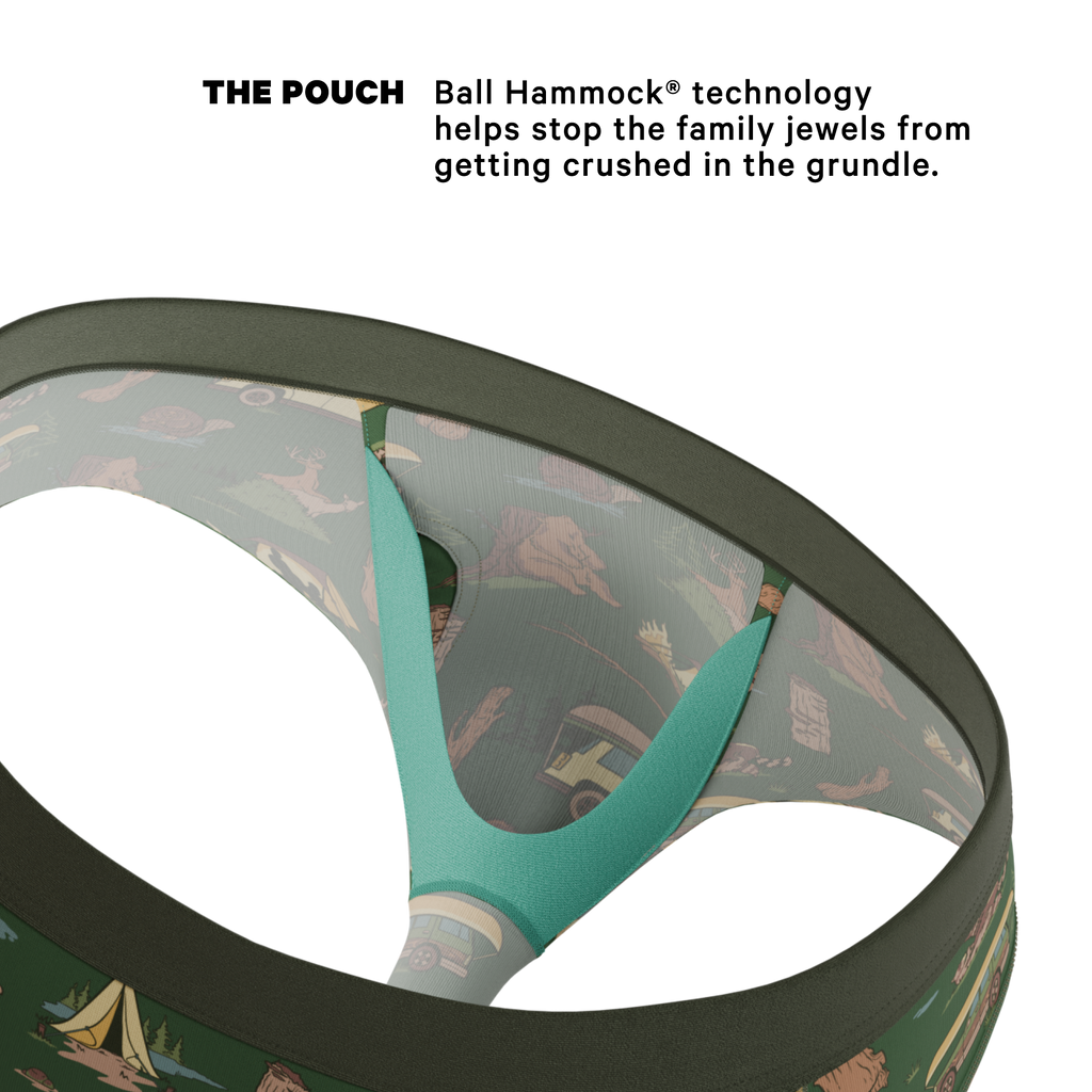 The Really Happy Camper | Camping Ball Hammock® Pouch Underwear Briefs - Shinesty