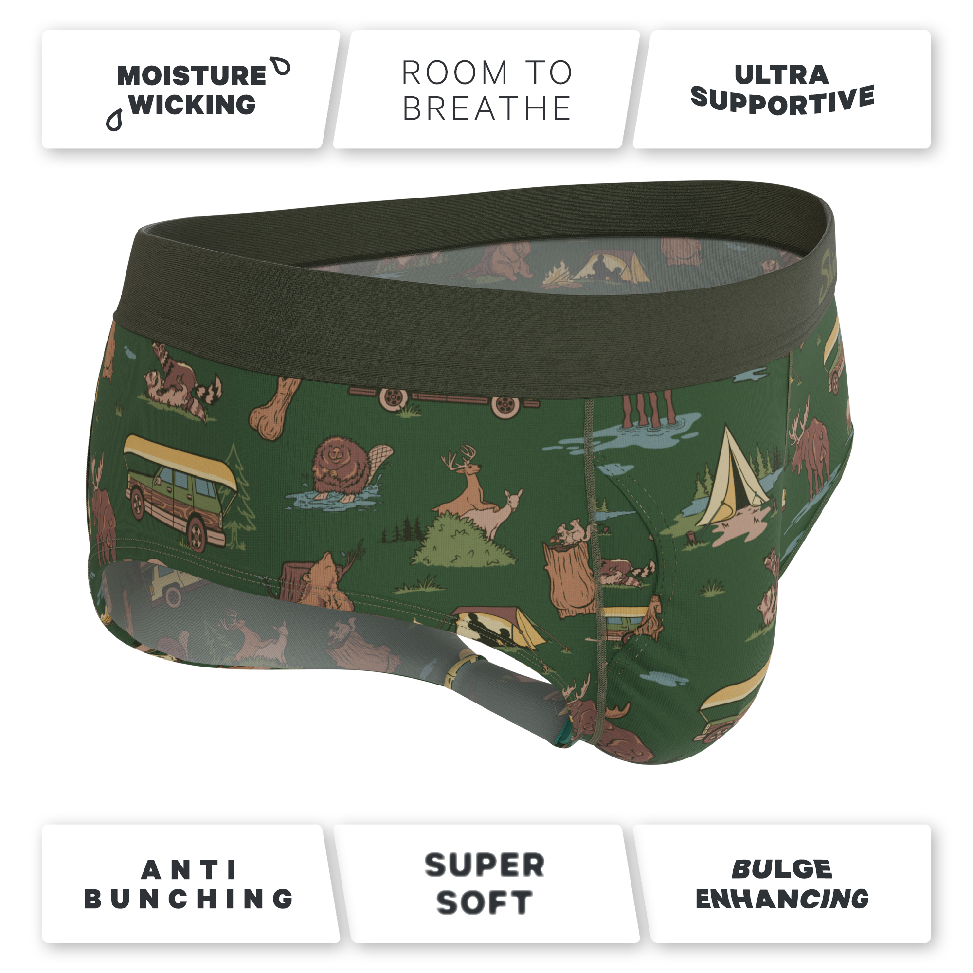 The Really Happy Camper | Camping Ball Hammock® Pouch Underwear Briefs - Shinesty