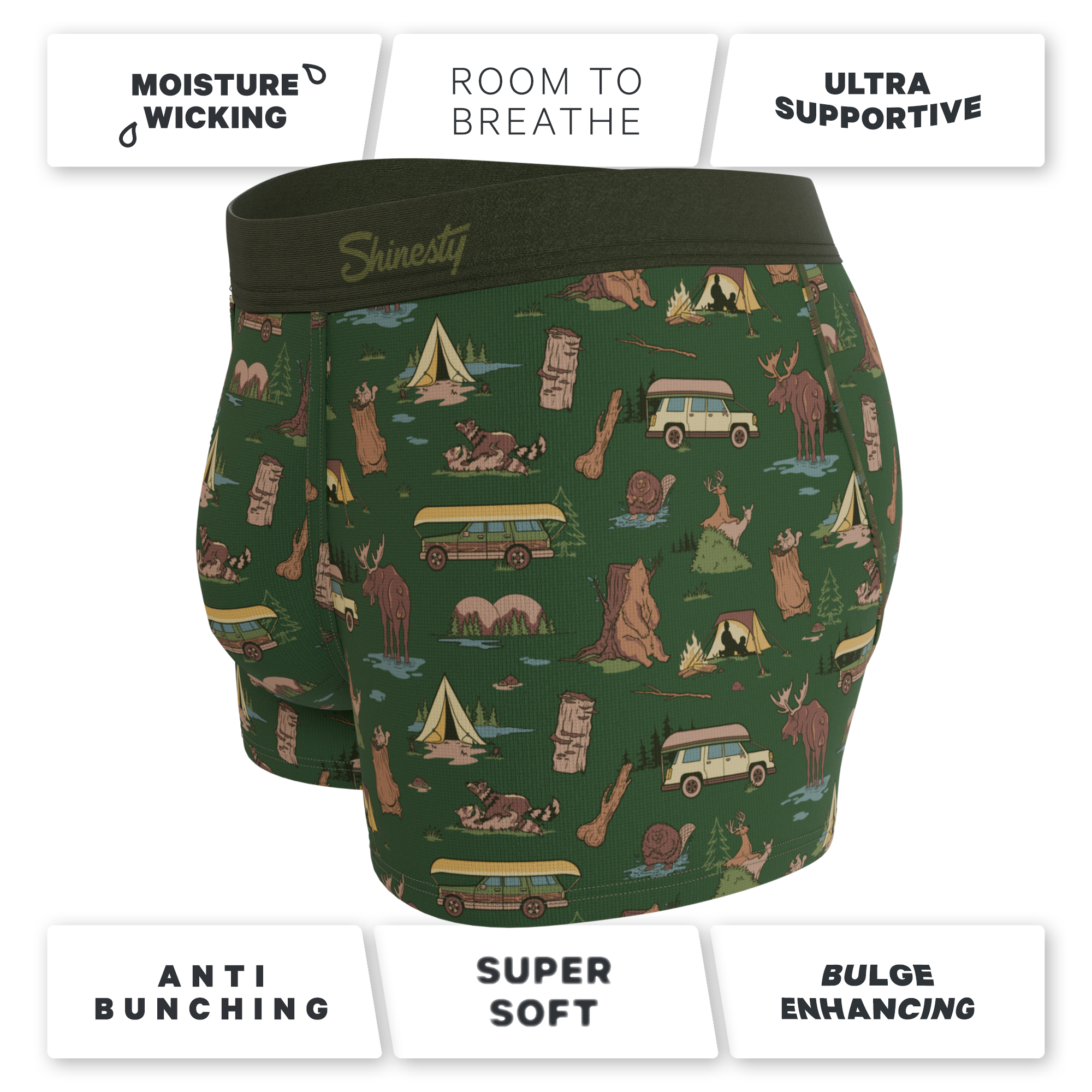 The Really Happy Camper | Camping Ball Hammock® Pouch Trunks Underwear - Shinesty