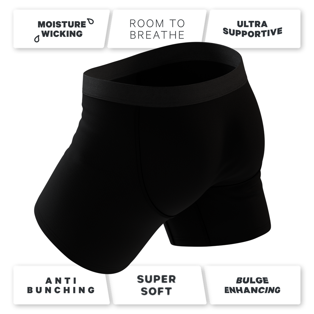 The Rear View | Size Warning Ball Hammock® Pouch Underwear With Fly - Shinesty