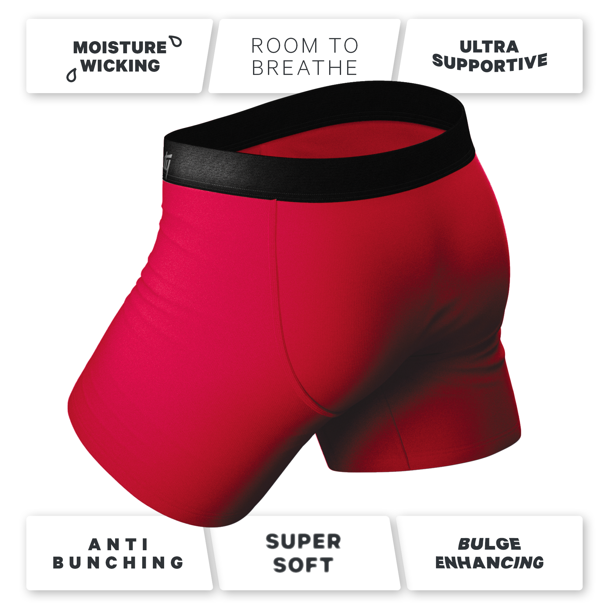 The Red Dress Effect | Red Ball Hammock® Pouch Underwear With Fly - Shinesty