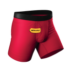 The Red Velvet | Dark Red Ball Hammock® Pouch Underwear With Fly - Shinesty