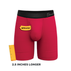 The Red Velvet | Dark Red Ball Hammock® Boxer - Long Leg - Shinesty