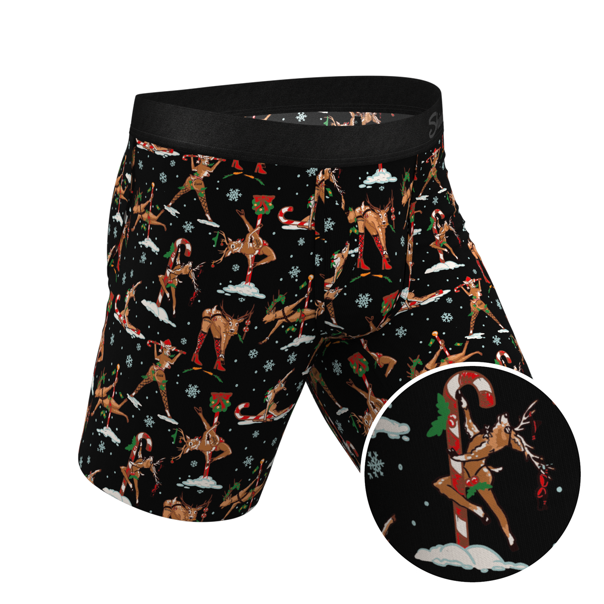 The Rein Dance | Christmas Reindeer Ball Hammock® Boxer - Long Leg - Shinesty