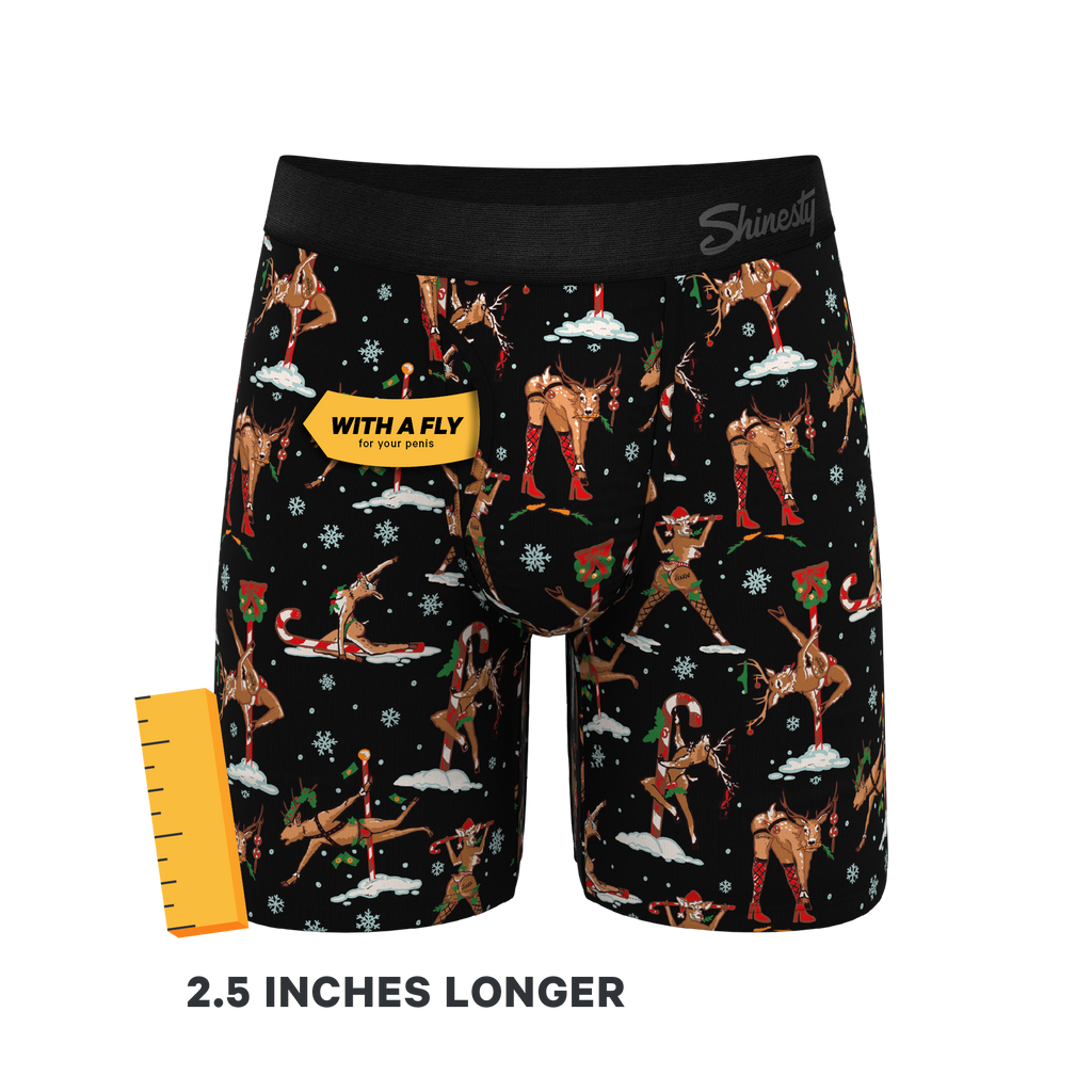 The Rein Dance | Christmas Reindeer Ball Hammock® Boxer - Long Leg - Shinesty
