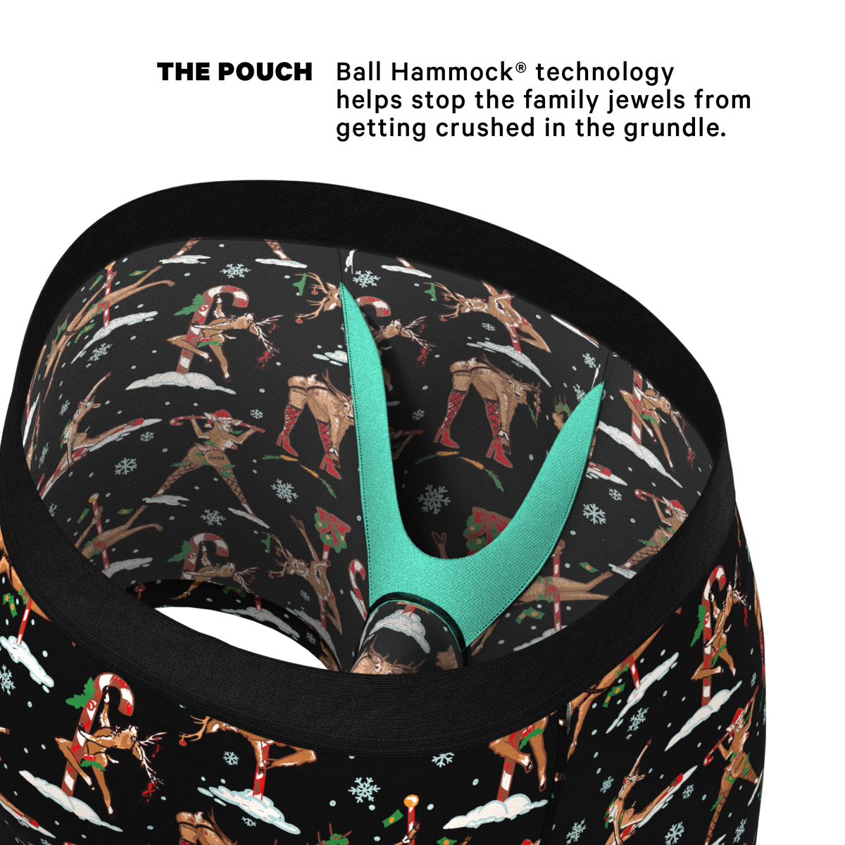The Rein Dance | Christmas Reindeer Ball Hammock® Pouch Underwear - Shinesty