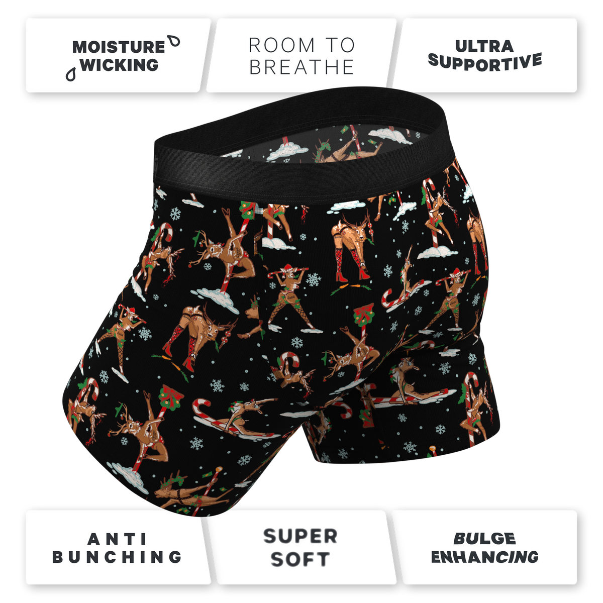 The Rein Dance | Christmas Reindeer Ball Hammock® Pouch Underwear - Shinesty
