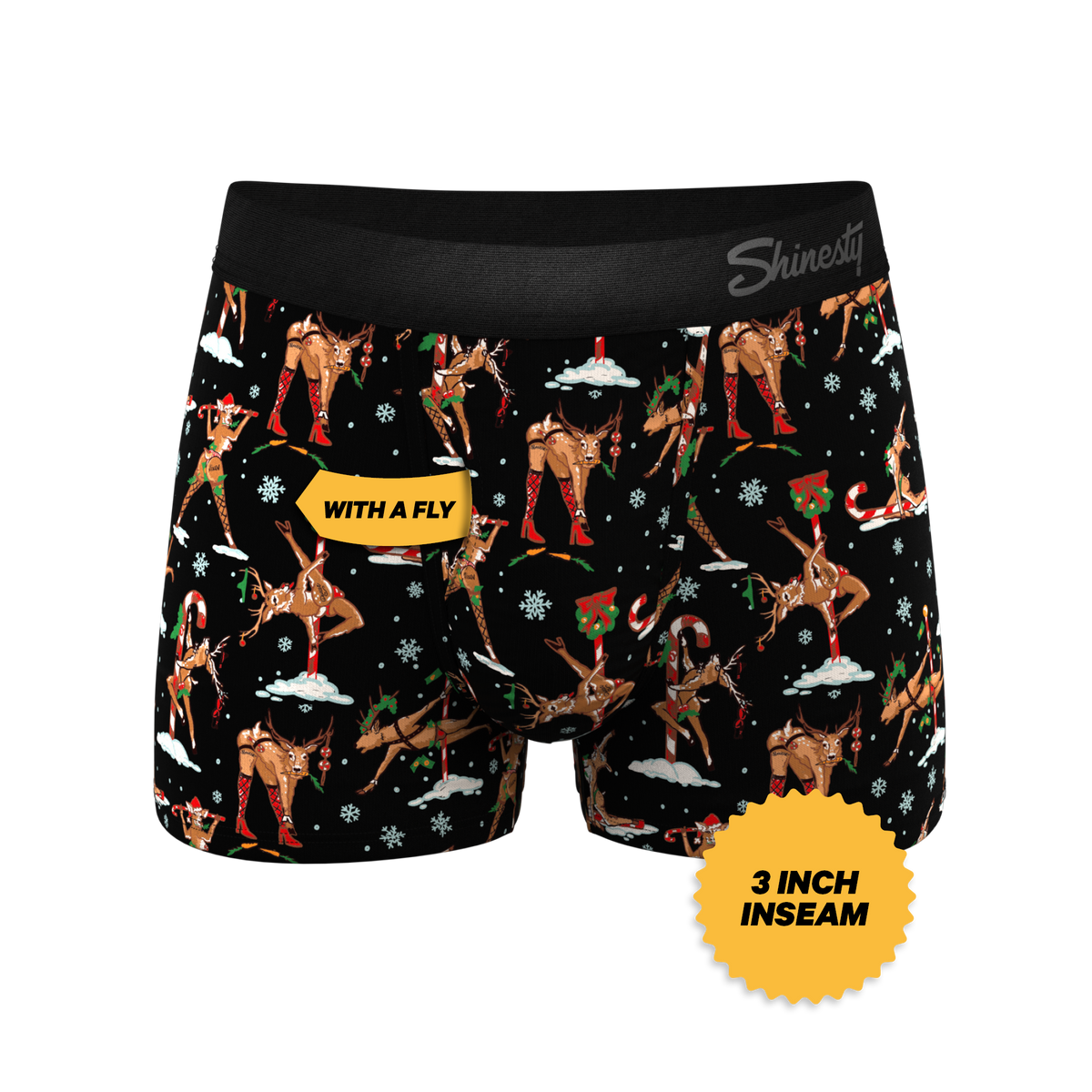 The Rein Dance | Christmas Reindeer Ball Hammock® Pouch Trunks Underwear - Shinesty