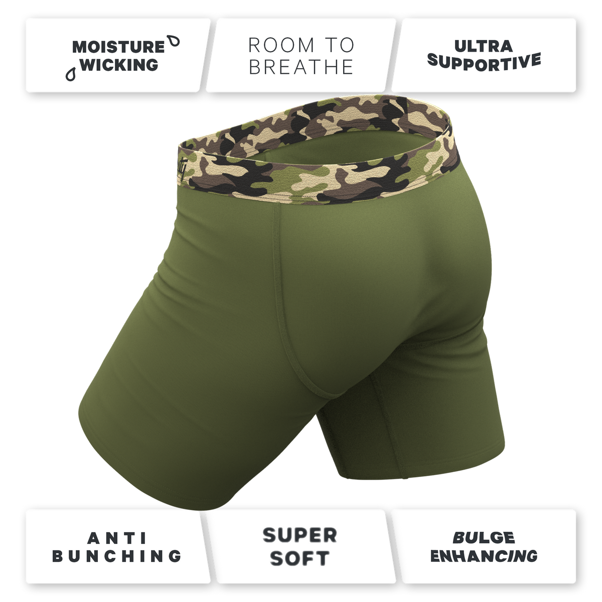 The Reinforcement | Tonal Camo Ball Hammock® Boxer - Long Leg - Shinesty