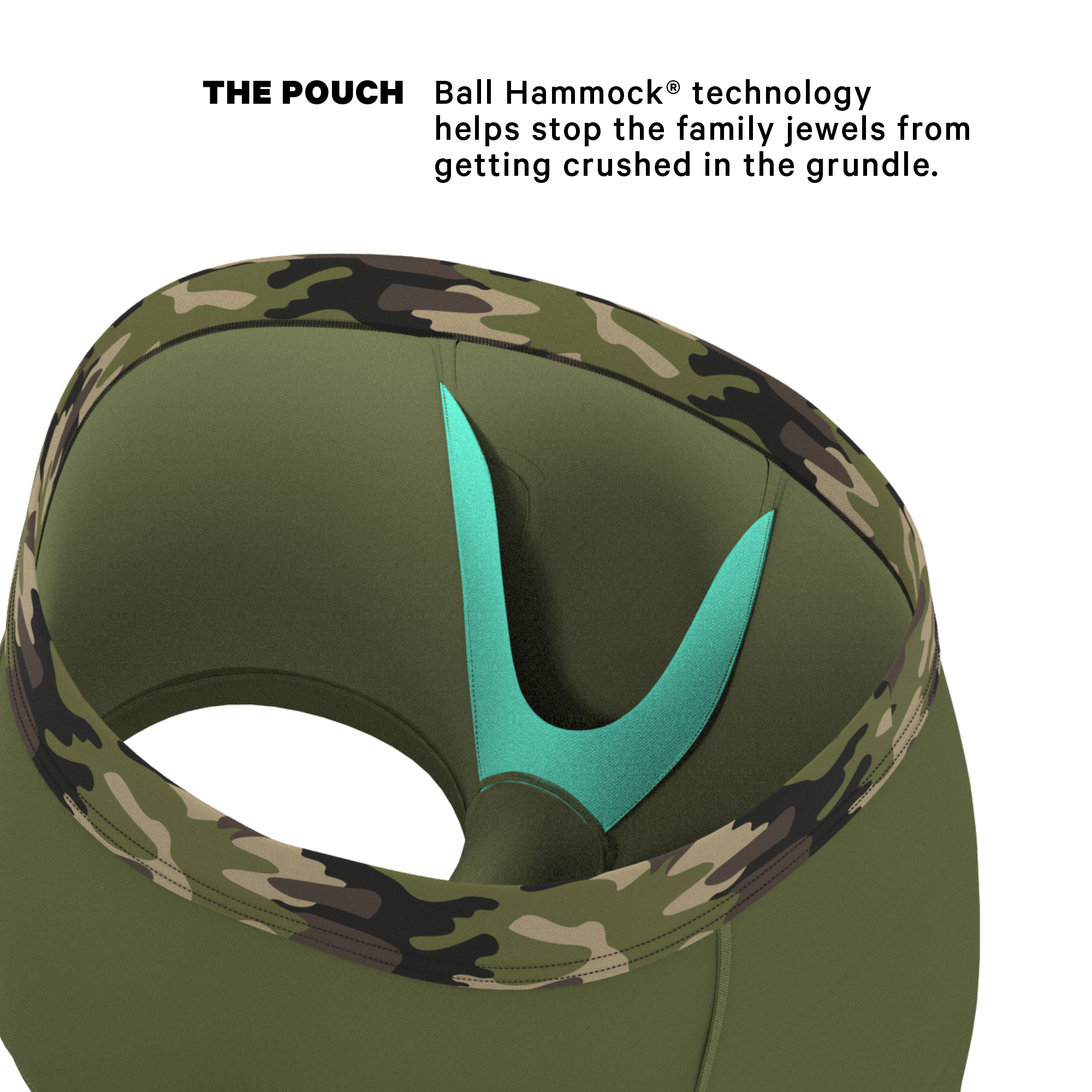 The Reinforcement | Tonal Camo Ball Hammock® Pouch Trunks Underwear - Shinesty
