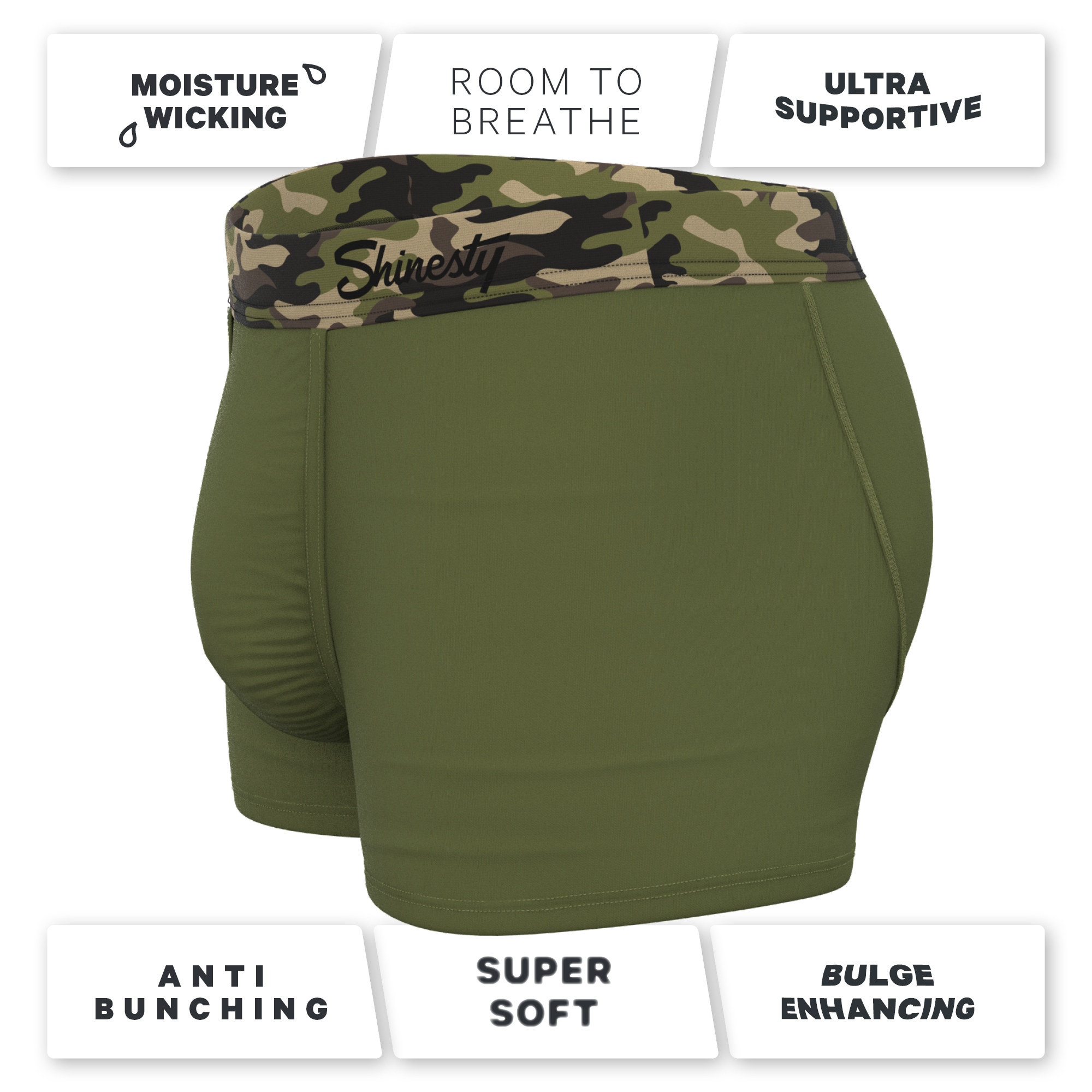 The Reinforcement | Tonal Camo Ball Hammock® Pouch Trunks Underwear - Shinesty