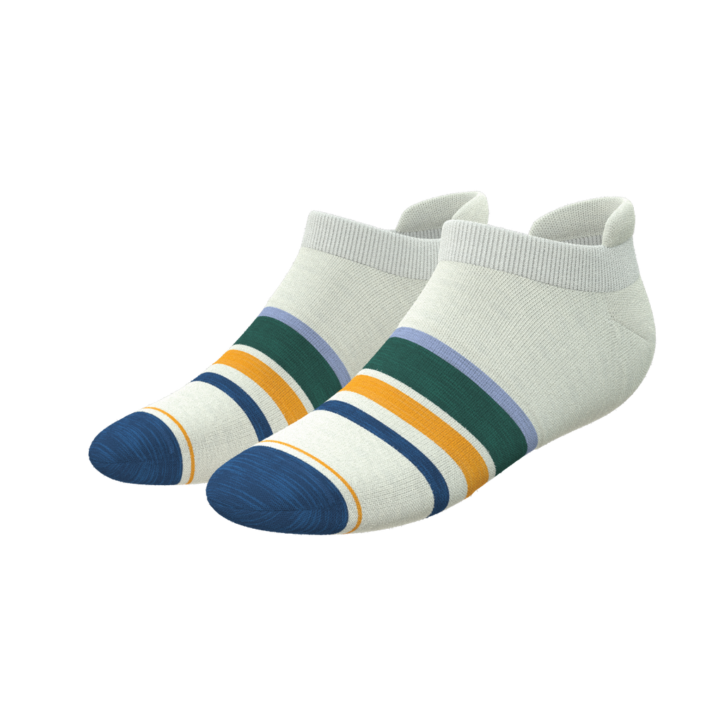 The Retro Actives | Retro Stripe Heel Hammock™ Ankle Socks - Shinesty