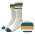 The Retro Actives | Retro Stripe Heel Hammock™ Crew Socks - Shinesty