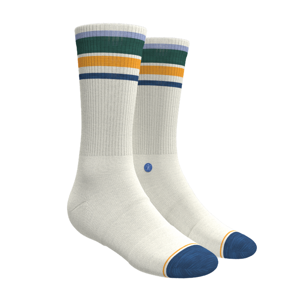 The Retro Actives | Retro Stripe Heel Hammock™ Crew Socks - Shinesty