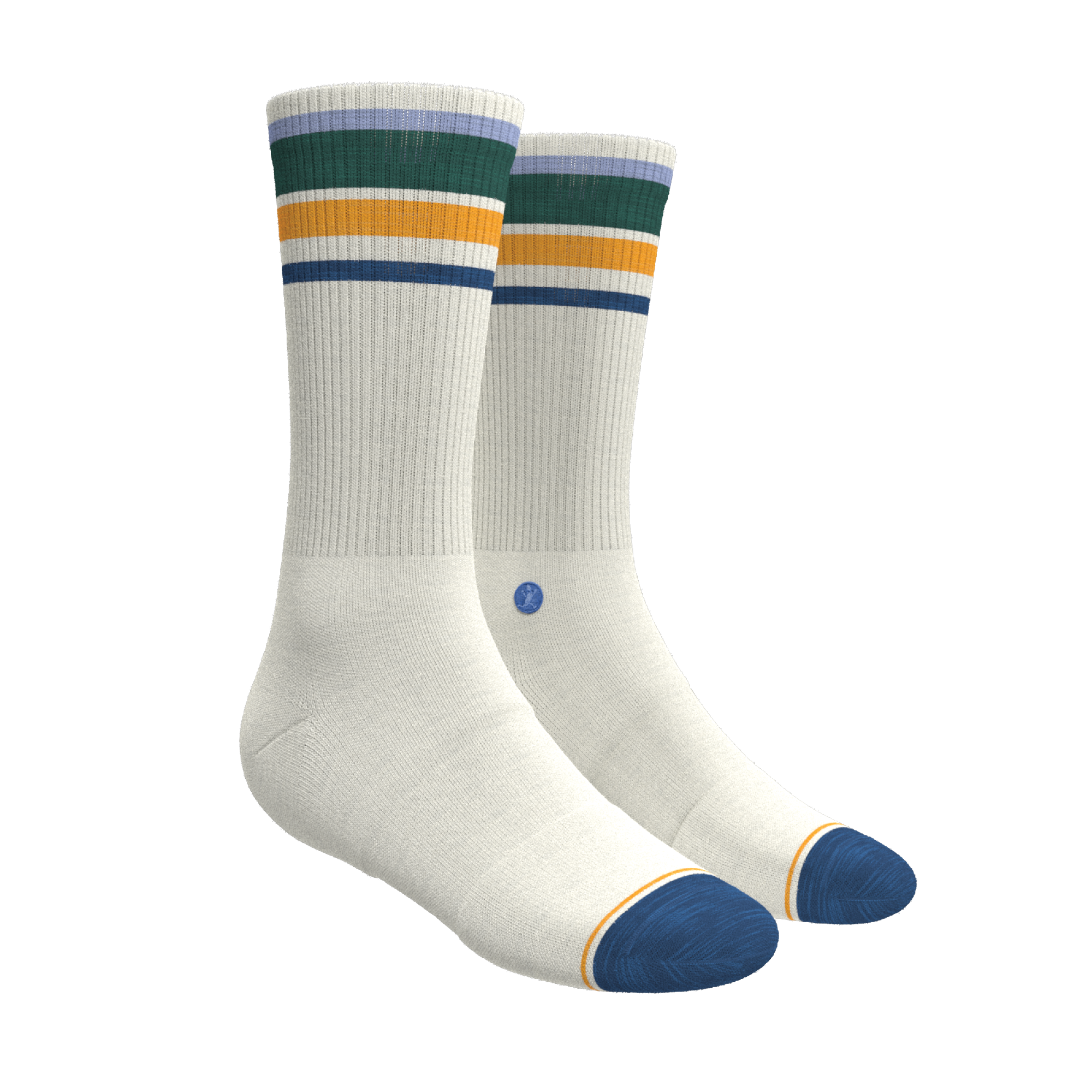 The Retro Actives | Retro Stripe Heel Hammock™ Crew Socks - Shinesty