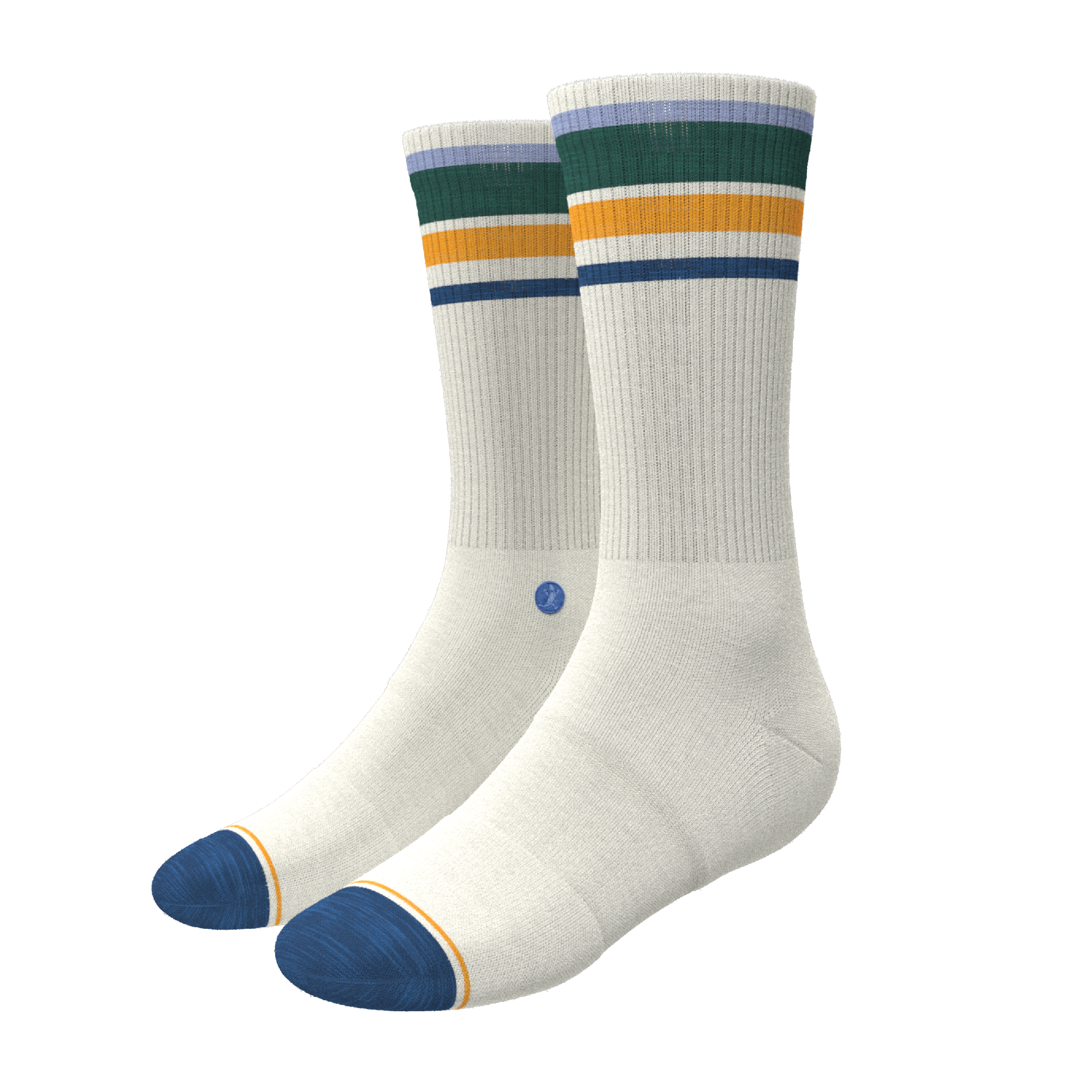 The Retro Actives | Retro Stripe Heel Hammock™ Crew Socks - Shinesty