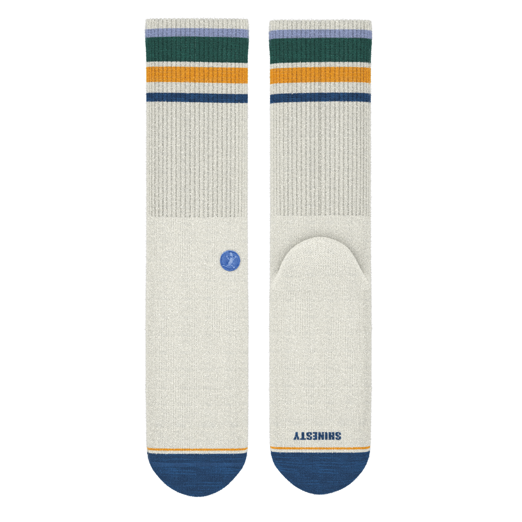 The Retro Actives | Retro Stripe Heel Hammock™ Crew Socks - Shinesty
