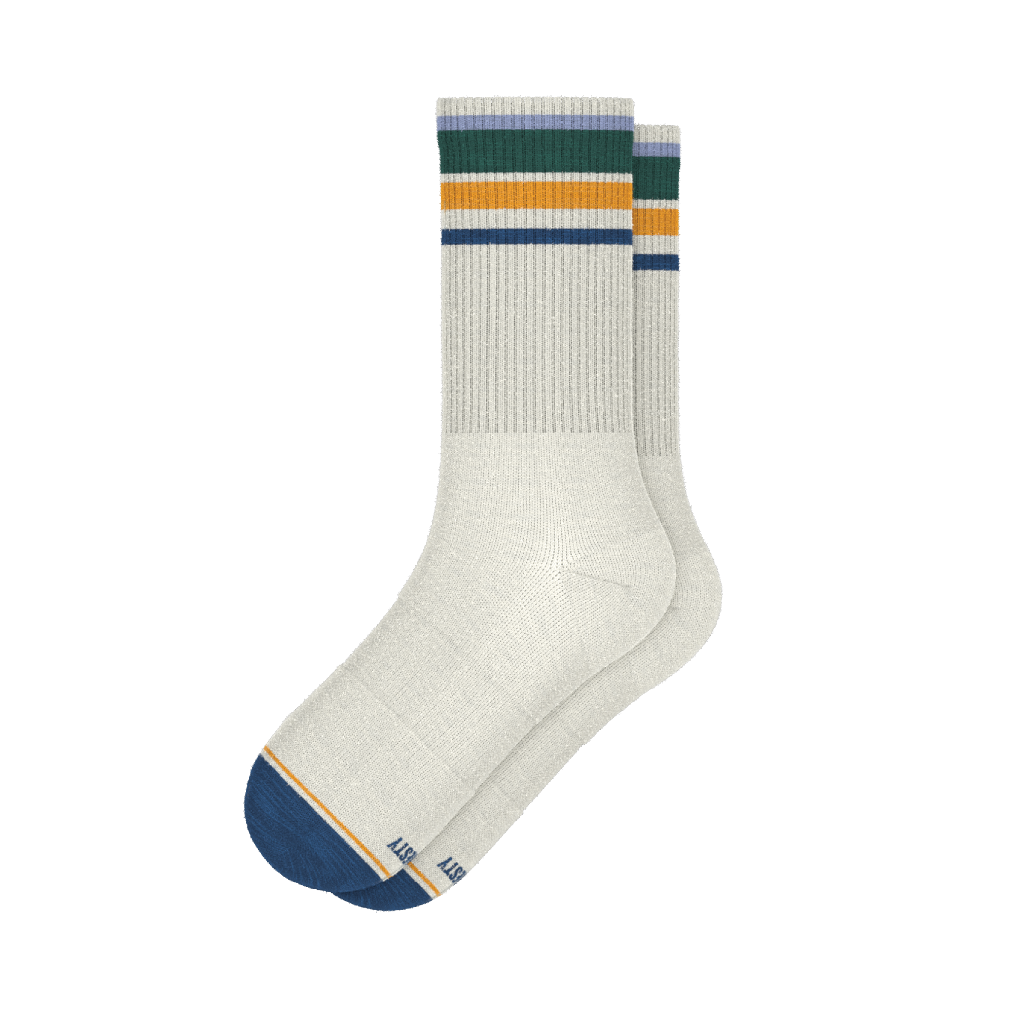 The Retro Actives | Retro Stripe Heel Hammock™ Crew Socks - Shinesty