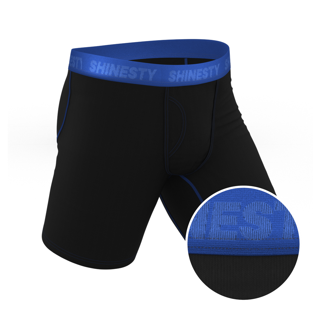 The Rhythm & Blues | Black and Blue Ball Hammock® Boxer - Long Leg - Shinesty