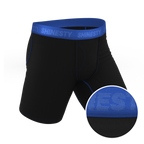 The Rhythm & Blues | Black and Blue Ball Hammock® Boxer - Long Leg - Shinesty