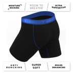 The Rhythm & Blues | Black and Blue Ball Hammock® Boxer - Long Leg - Shinesty