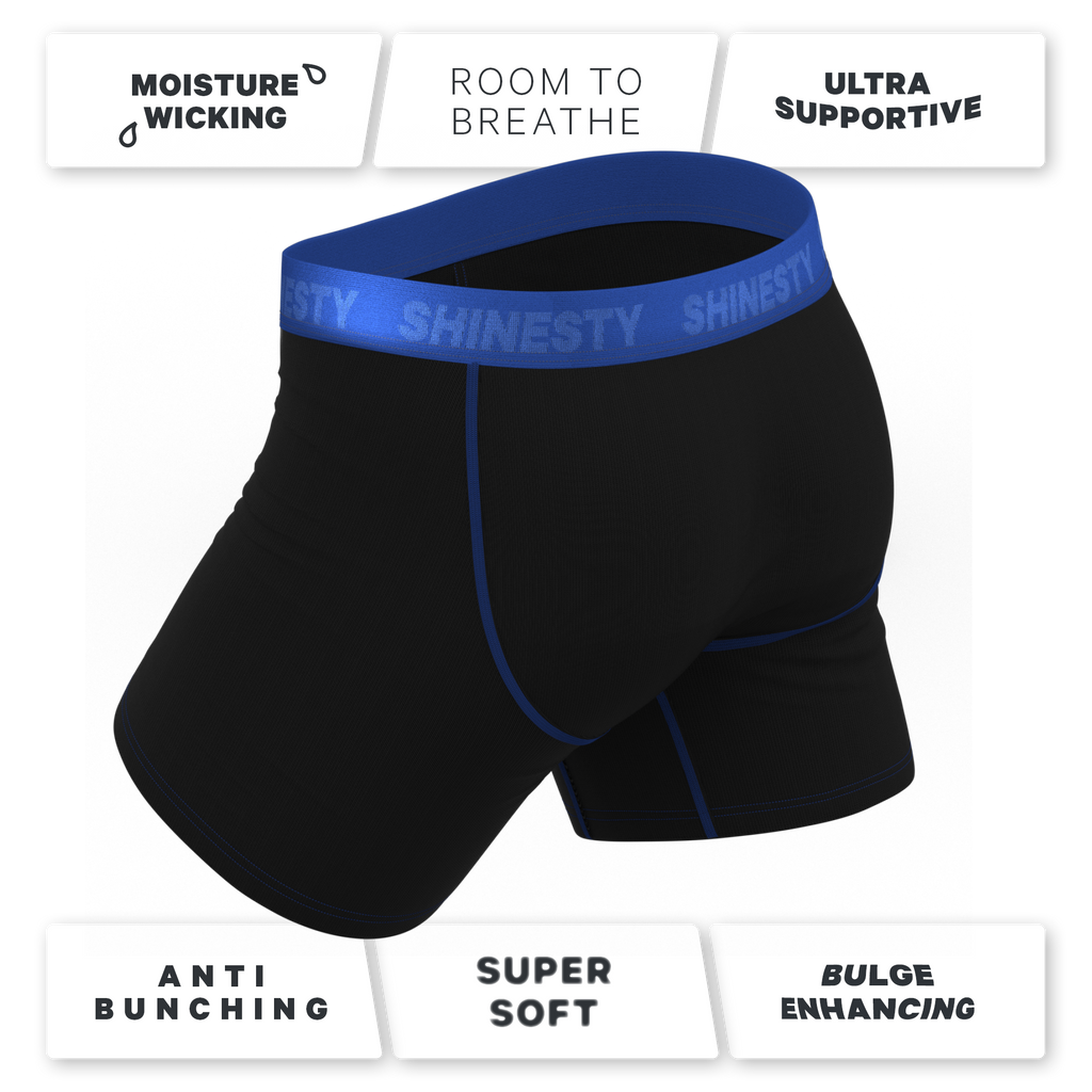 The Rhythm & Blues | Black and Blue Ball Hammock® Pouch Underwear - Shinesty