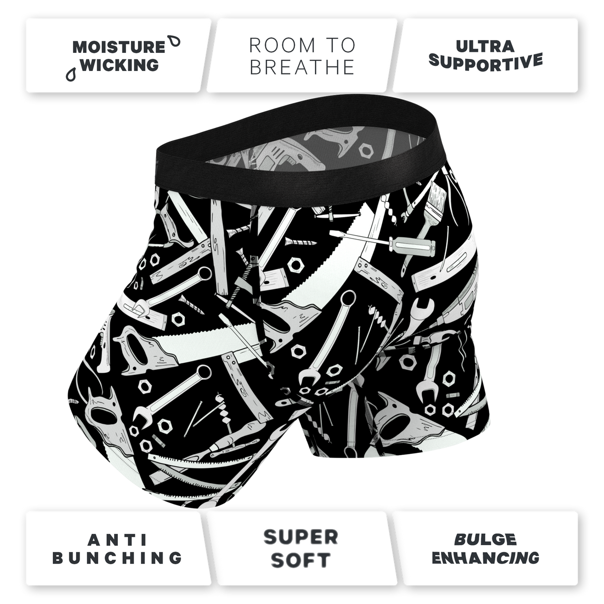 The Righty Tighty | Wrench Ball Hammock® Pouch Underwear With Fly - Shinesty