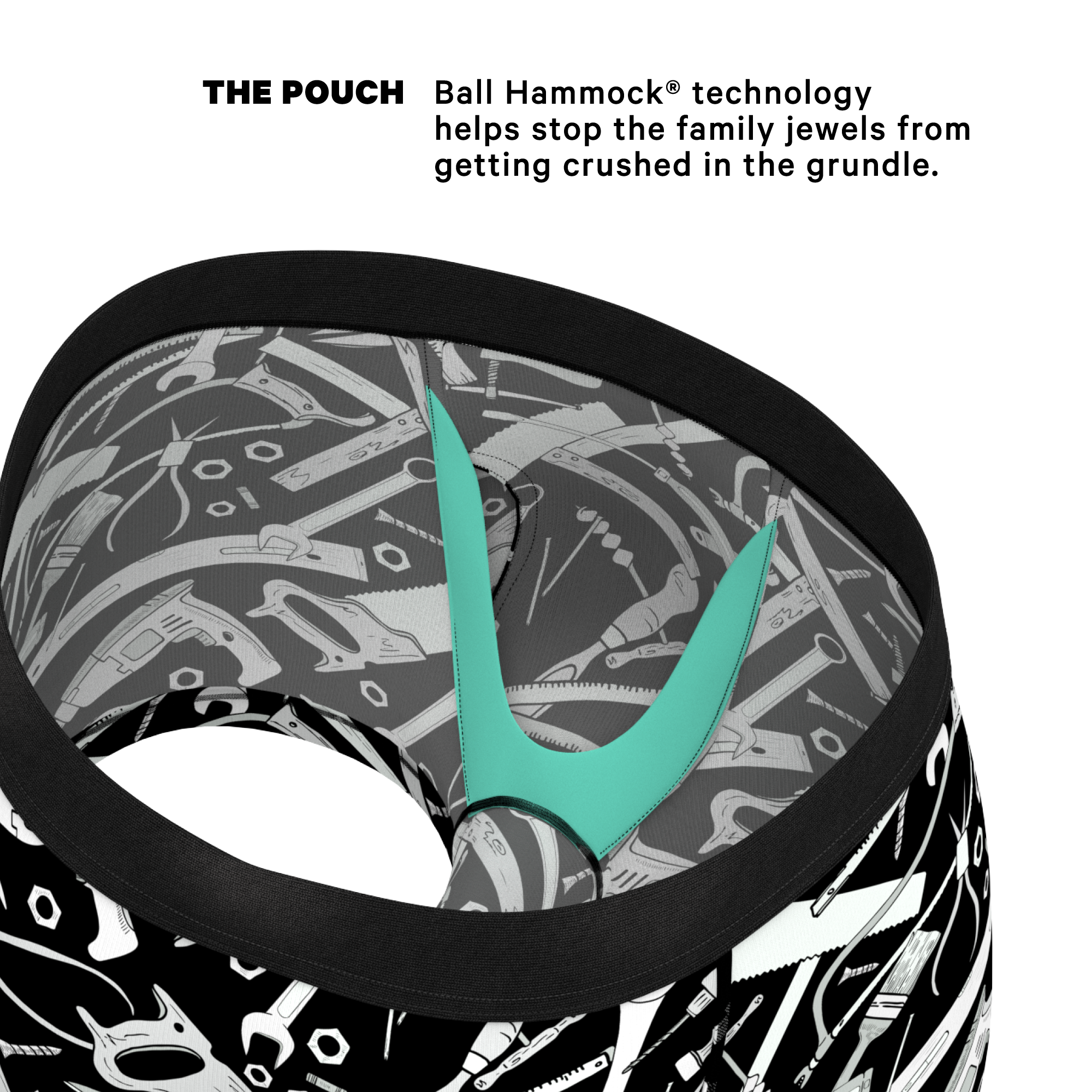 The Righty Tighty | Wrench Ball Hammock® Pouch Trunks Underwear - Shinesty