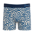 The Rio Grande | Abstract Navy Line Youth Boxer Briefs - Shinesty