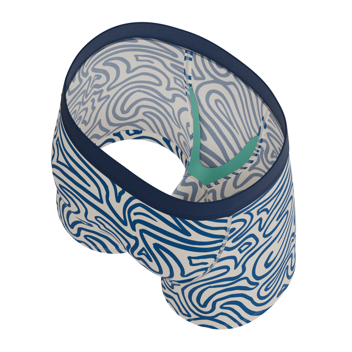 The Rio Grande | Abstract Navy Line Youth Boxer Briefs - Shinesty
