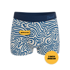 The Rio Grande | Abstract Navy Line Ball Hammock® Pouch Trunks Underwear - Shinesty