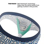 The Rio Grande | Abstract Navy Line Ball Hammock® Pouch Underwear Briefs - Shinesty