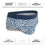 The Rio Grande | Abstract Navy Line Ball Hammock® Pouch Underwear Briefs - Shinesty