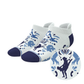 The Risqué Rorschach | Naughty Blue Willow Heel Hammock™ Ankle Socks - Shinesty