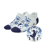 The Risqué Rorschach | Naughty Blue Willow Heel Hammock™ Ankle Socks - Shinesty
