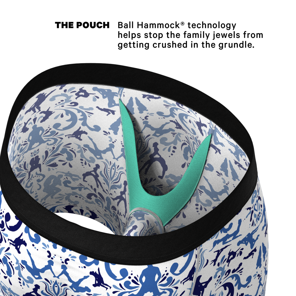 The Risqué Rorschach  | Blue Willow Ball Hammock® Pouch Underwear - Shinesty