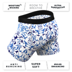 The Risqué Rorschach  | Blue Willow Ball Hammock® Pouch Underwear - Shinesty